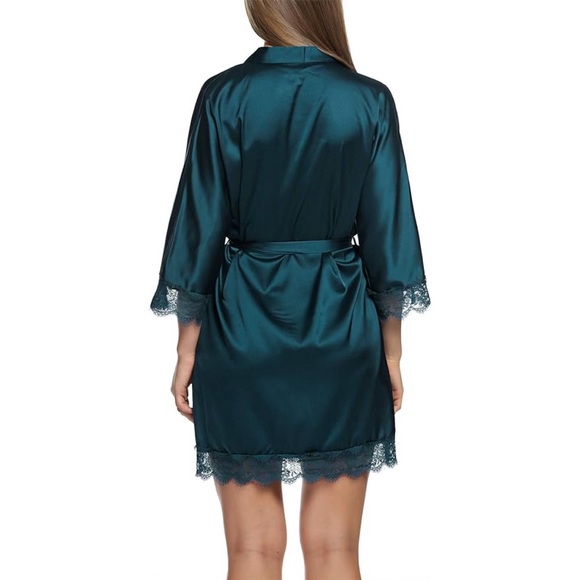 Satin Lace Robe - Picture 2 of 4